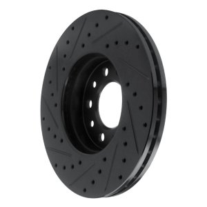 Ford Windstar Brake Rotor (1) - Front Right - R1 Concepts - Drilled & Slotted - Black - `99-`03